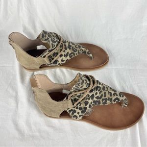 New Very G Sparta Leopard Sandals Womens Size 10